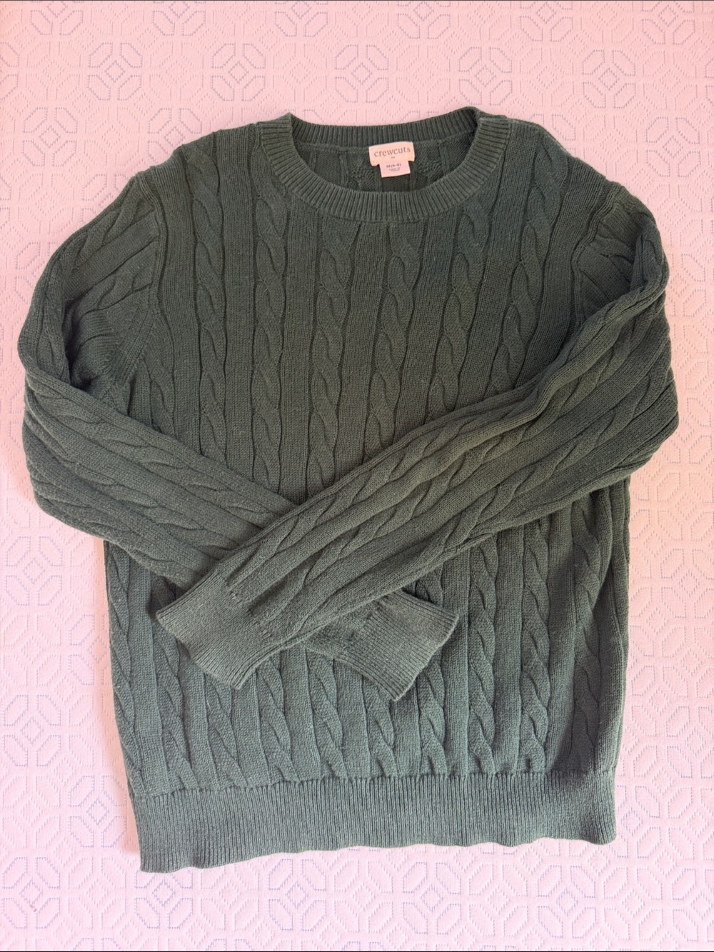 Crewcuts cable knit crewneck